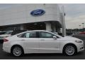 White Platinum 2014 Ford Fusion Hybrid SE Exterior