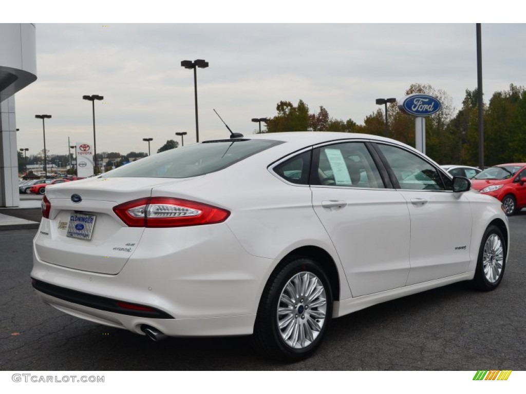 2014 Fusion Hybrid SE - White Platinum / Dune photo #3