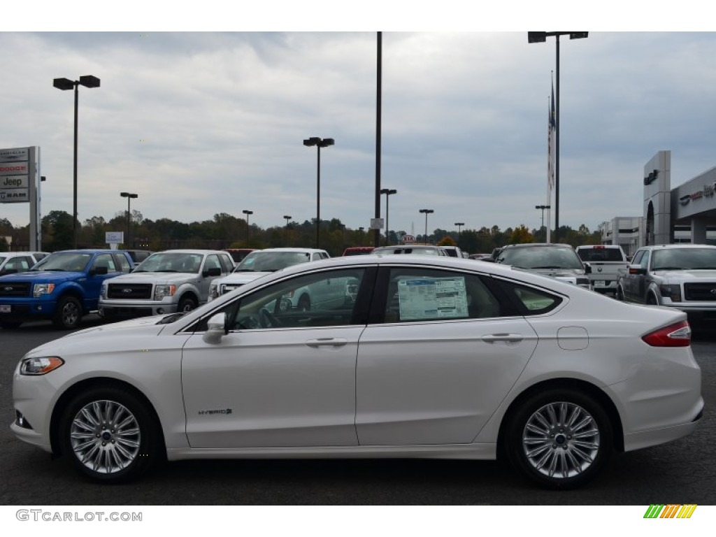 2014 Fusion Hybrid SE - White Platinum / Dune photo #5