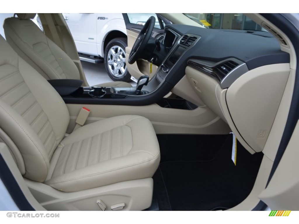 2014 Fusion Hybrid SE - White Platinum / Dune photo #13