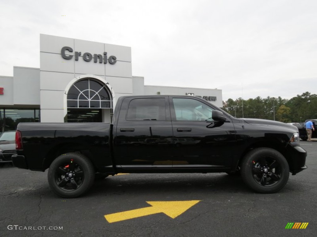 2014 1500 Express Crew Cab 4x4 - Black / Black/Diesel Gray photo #8