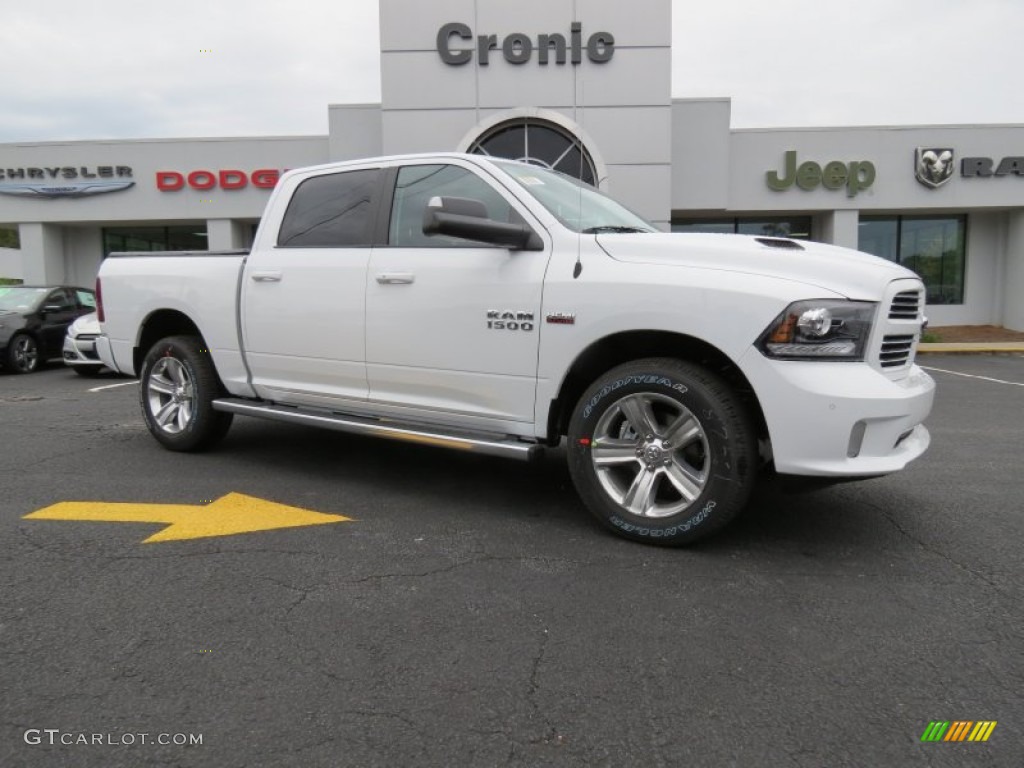 2014 1500 Sport Crew Cab 4x4 - Bright White / Black photo #1