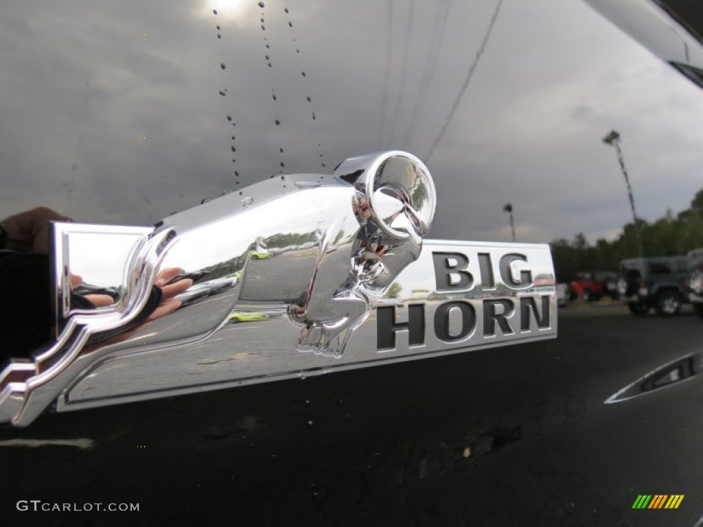 2014 1500 Big Horn Crew Cab - Black / Black/Diesel Gray photo #14