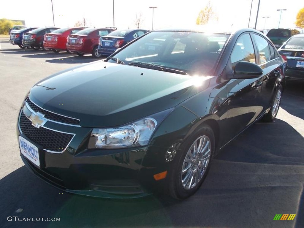 2014 Cruze Eco - Rainforest Green Metallic / Jet Black photo #6