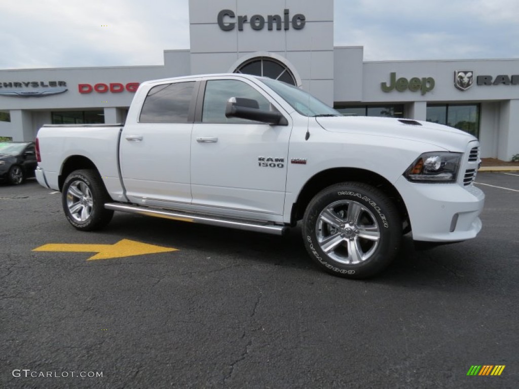 2014 1500 Sport Crew Cab 4x4 - Bright White / Black photo #1