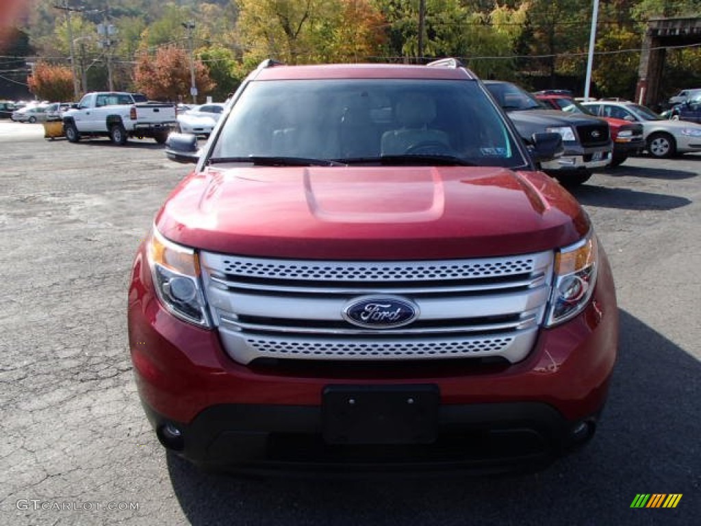 2013 Explorer XLT 4WD - Ruby Red Metallic / Medium Light Stone photo #3