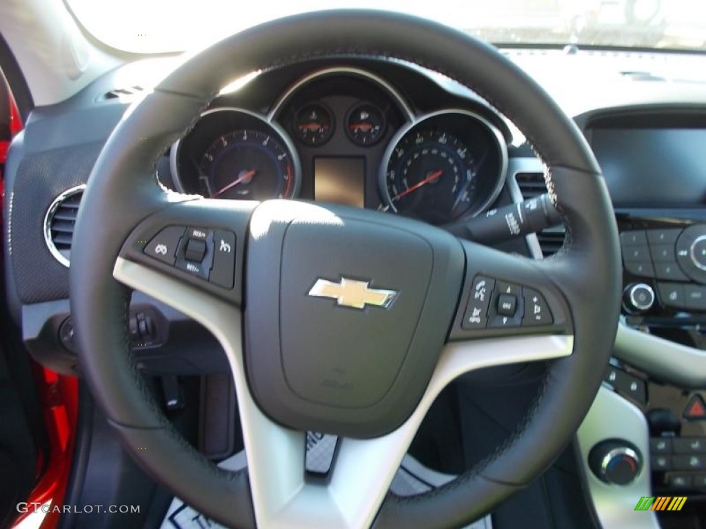 2014 Chevrolet Cruze Eco Jet Black Steering Wheel Photo #87318484