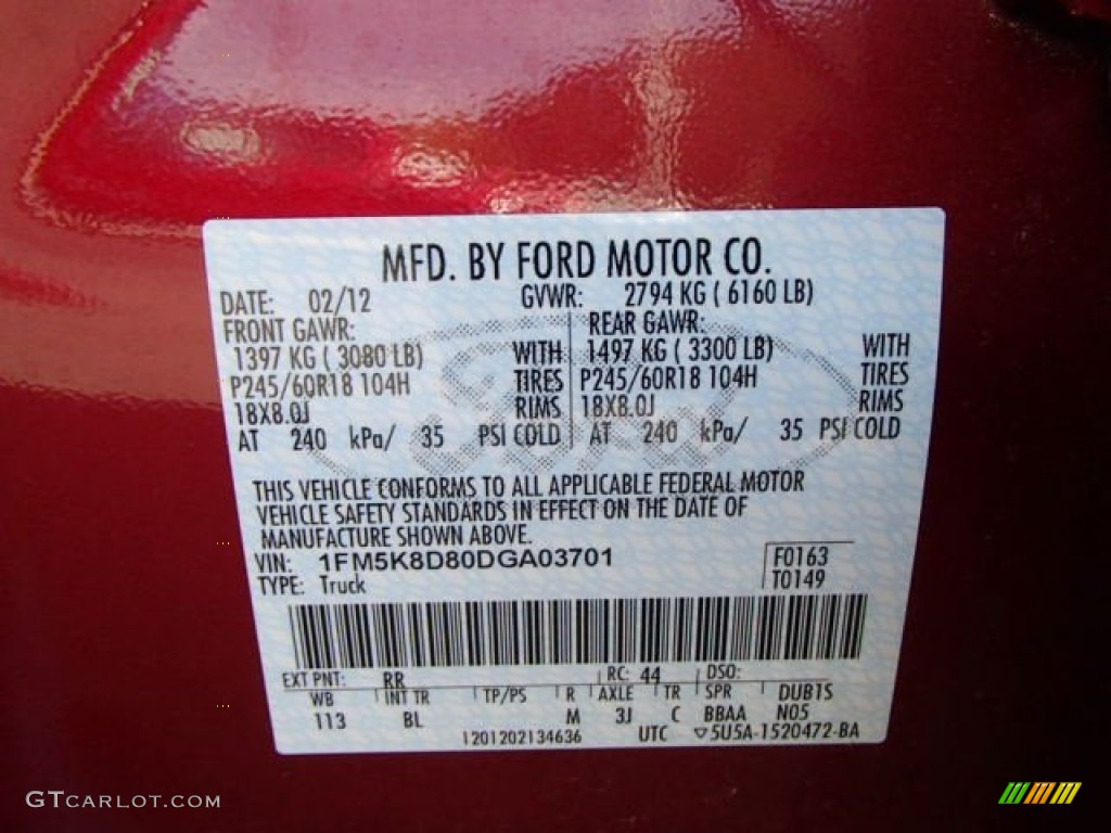 2013 Explorer XLT 4WD - Ruby Red Metallic / Medium Light Stone photo #20