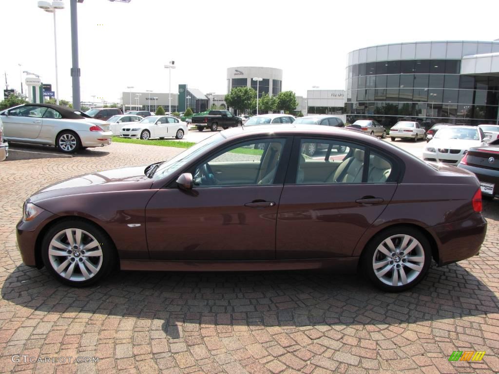 2007 3 Series 328i Sedan - Barrique Red Metallic / Beige photo #10