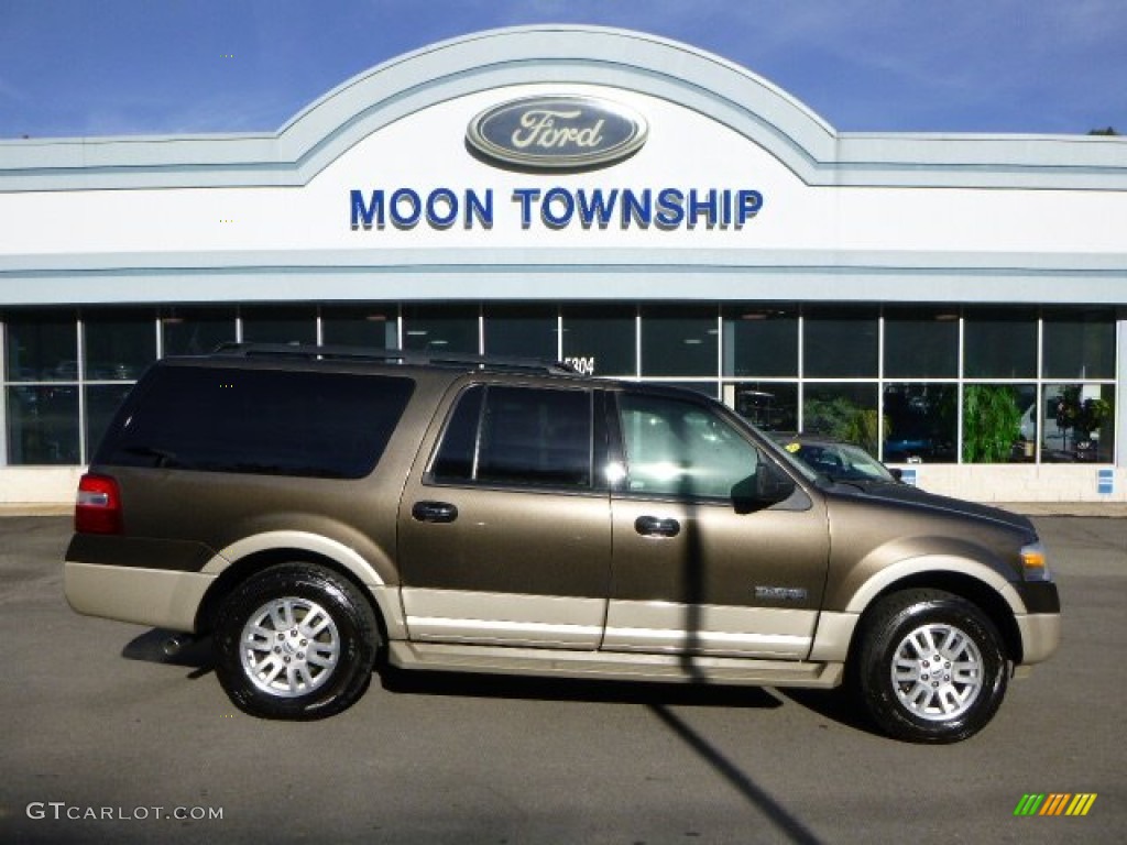 2008 Expedition EL Eddie Bauer 4x4 - Stone Green Metallic / Charcoal Black/Camel photo #1