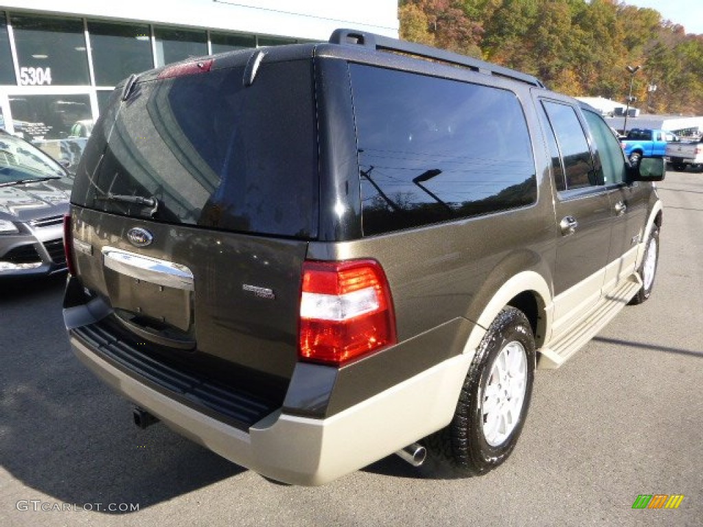 2008 Expedition EL Eddie Bauer 4x4 - Stone Green Metallic / Charcoal Black/Camel photo #2