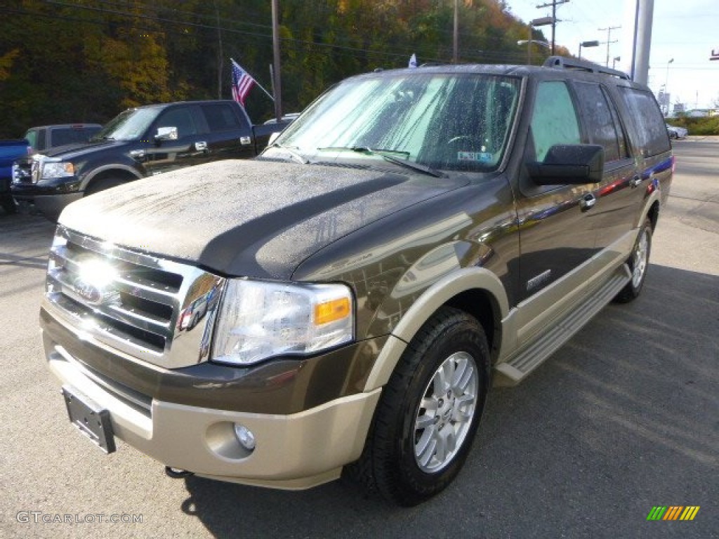 2008 Expedition EL Eddie Bauer 4x4 - Stone Green Metallic / Charcoal Black/Camel photo #6