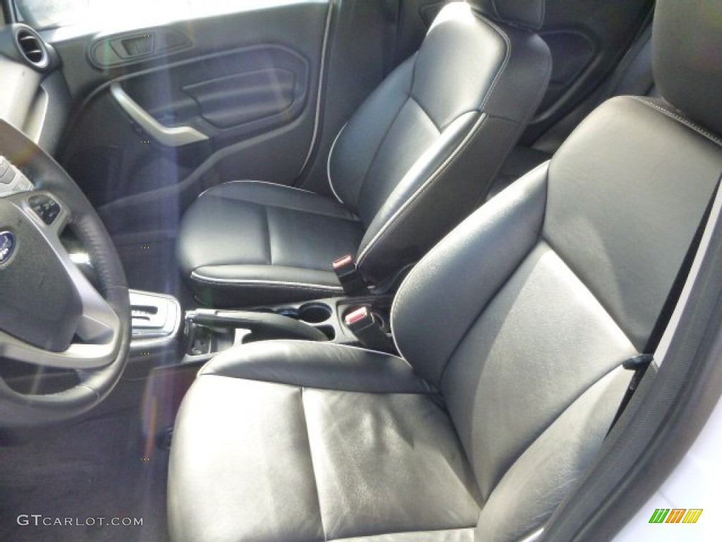 2011 Fiesta SES Hatchback - Oxford White / Charcoal Black Leather photo #15