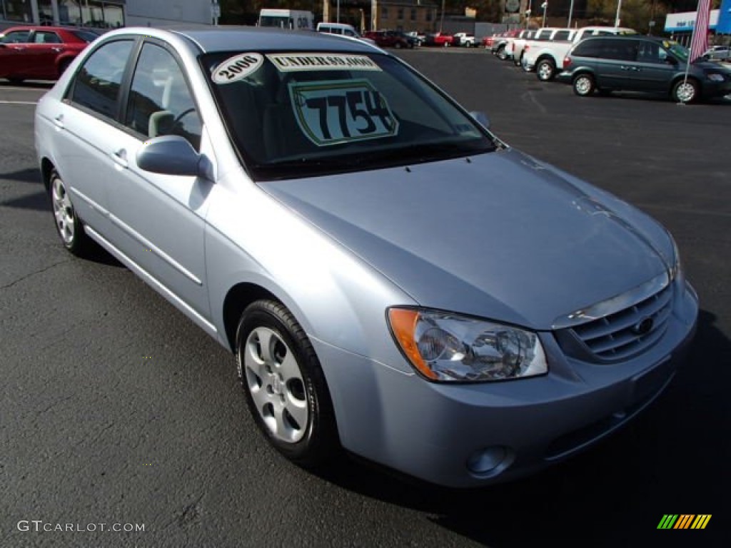 2006 Spectra EX Sedan - Ice Blue / Gray photo #2