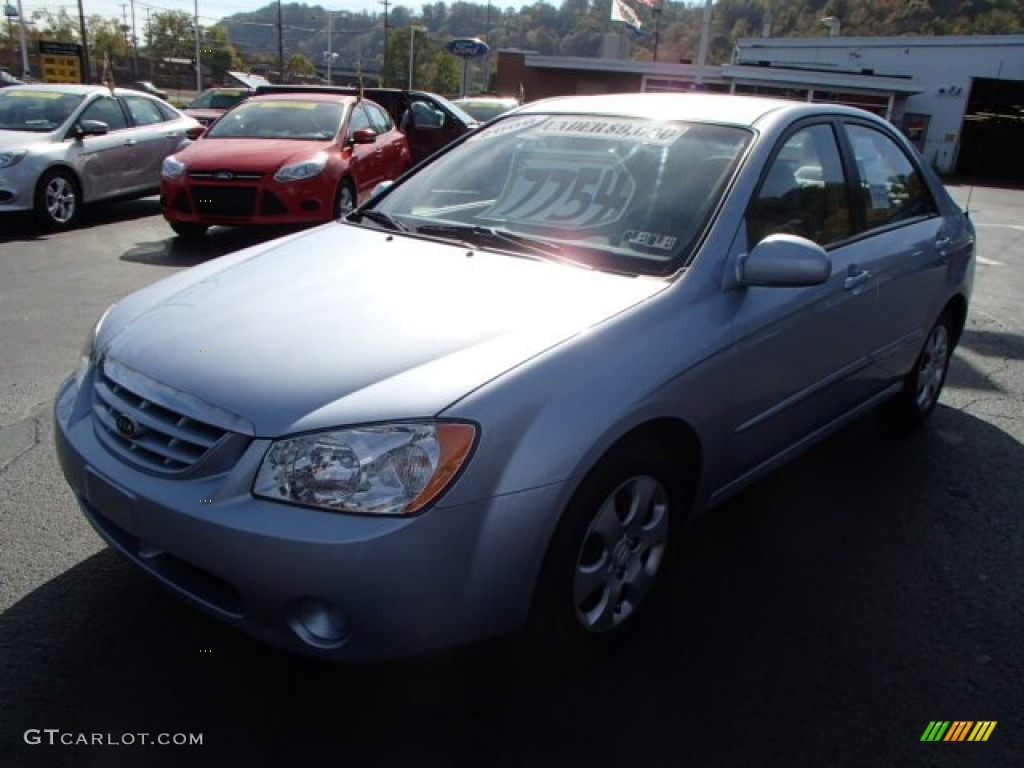 2006 Spectra EX Sedan - Ice Blue / Gray photo #4