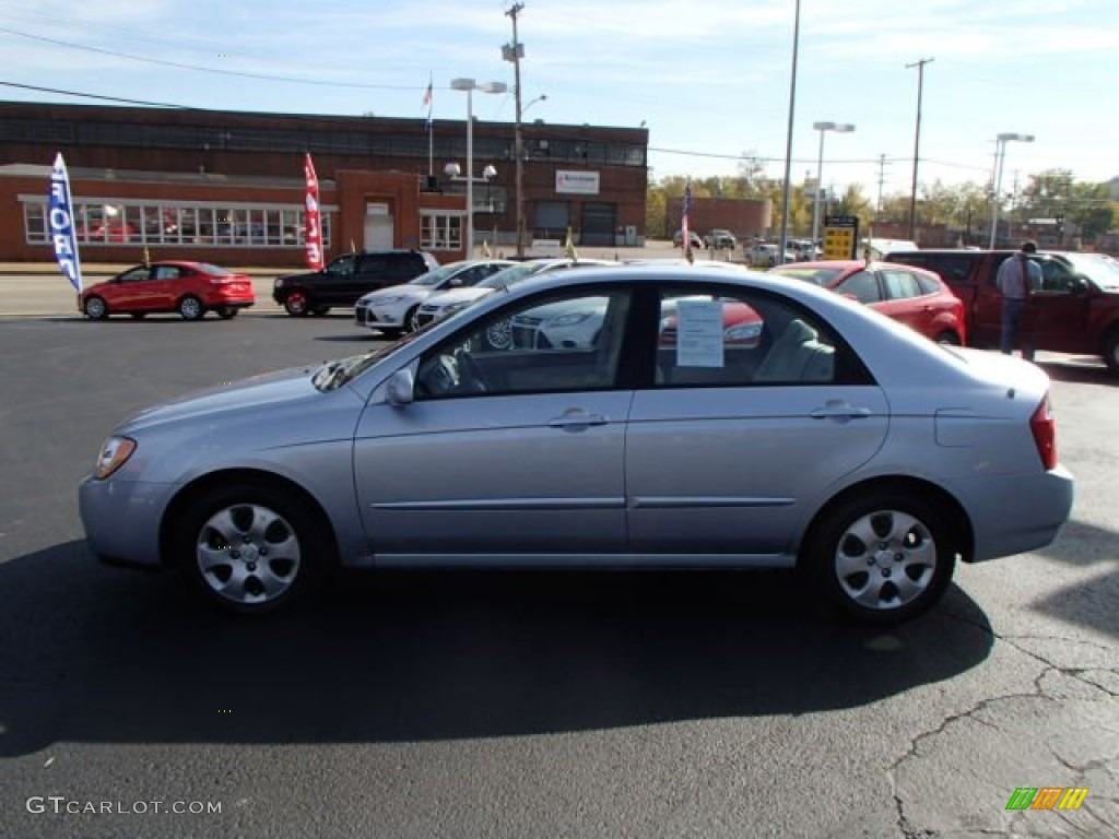 2006 Spectra EX Sedan - Ice Blue / Gray photo #5