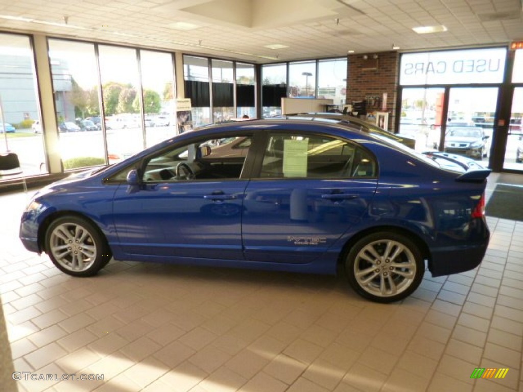 2008 Civic Si Sedan - Fiji Blue Pearl / Black photo #4