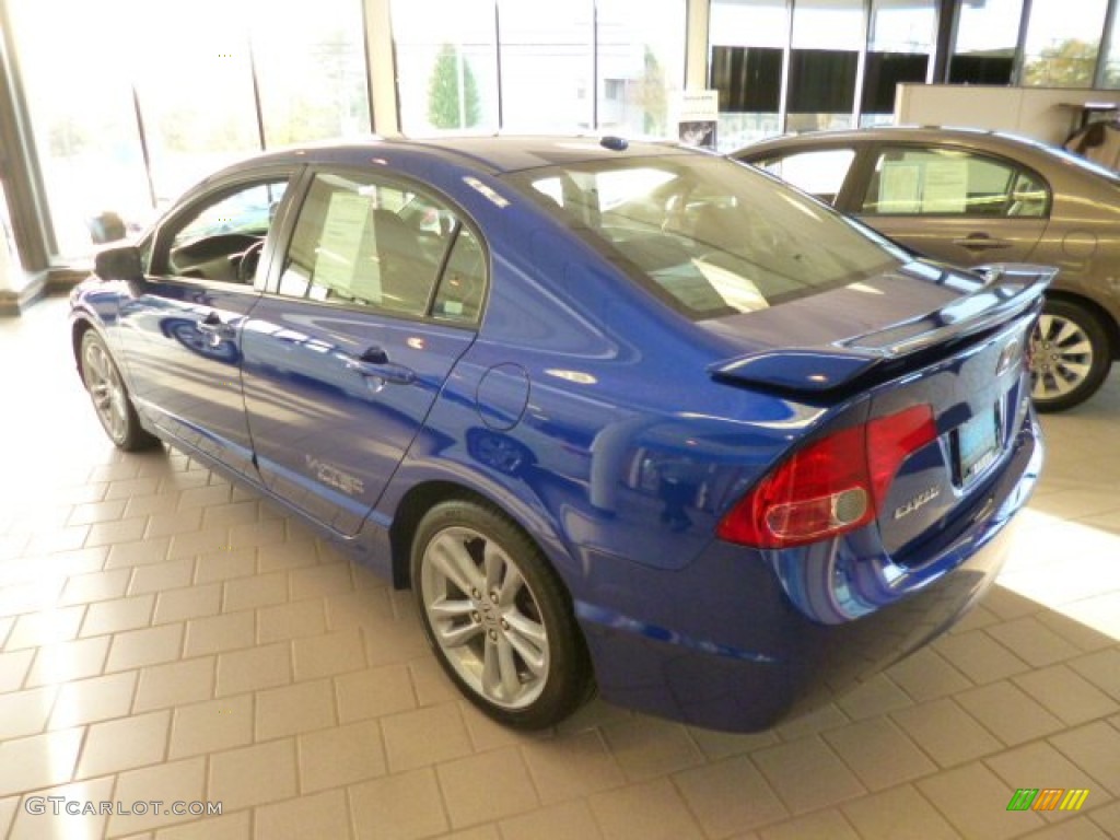 2008 Civic Si Sedan - Fiji Blue Pearl / Black photo #5