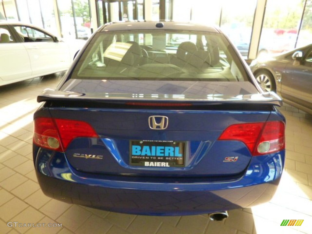 2008 Civic Si Sedan - Fiji Blue Pearl / Black photo #6