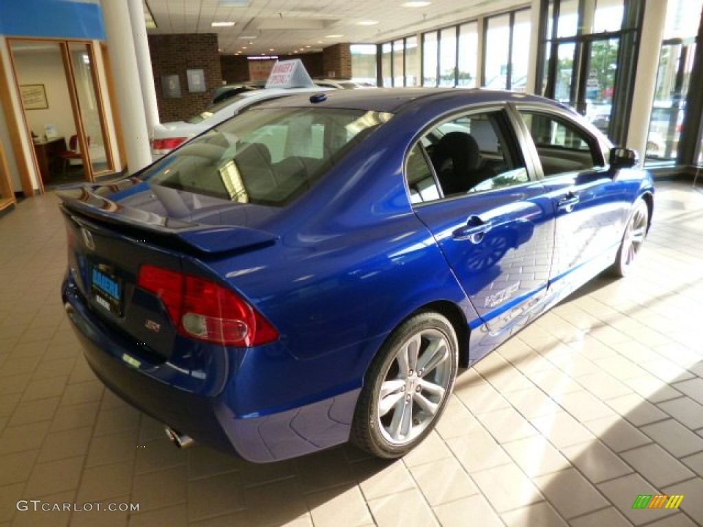 2008 Civic Si Sedan - Fiji Blue Pearl / Black photo #7