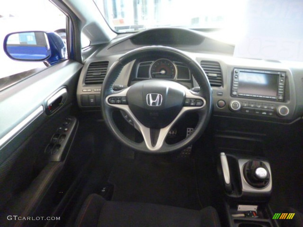 2008 Civic Si Sedan - Fiji Blue Pearl / Black photo #14