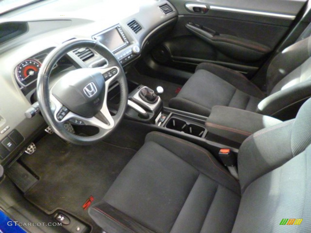 2008 Civic Si Sedan - Fiji Blue Pearl / Black photo #16