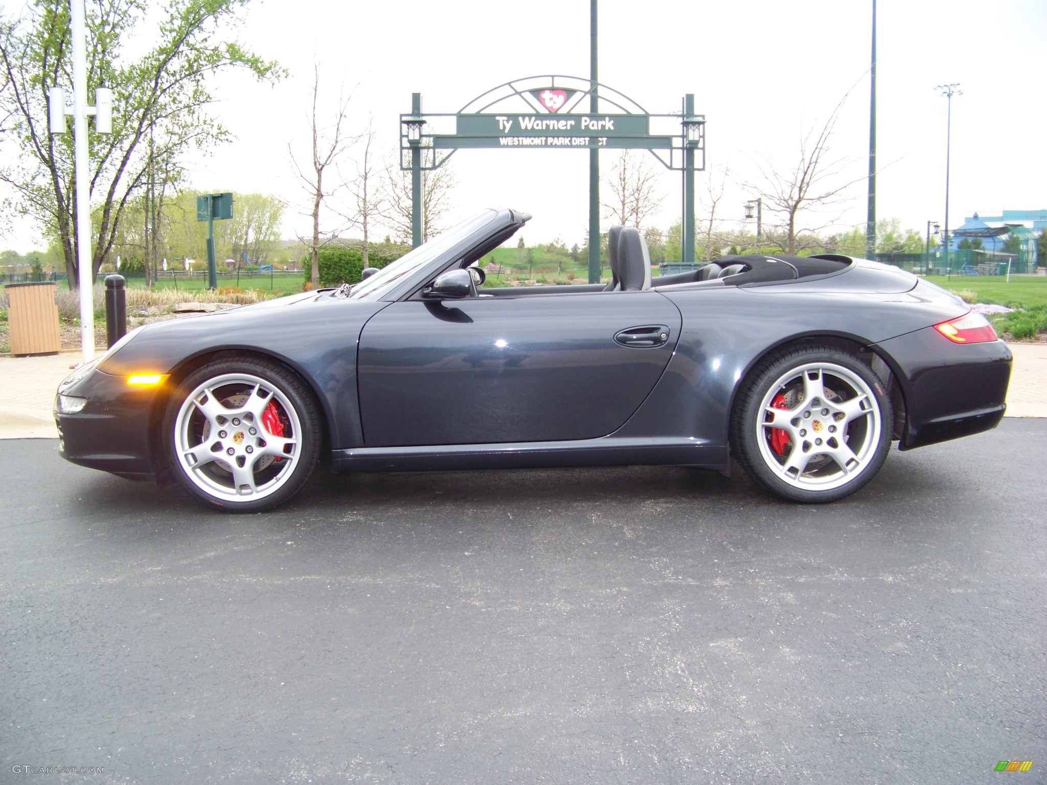 2007 911 Carrera S Cabriolet - Atlas Grey Metallic / Black photo #2