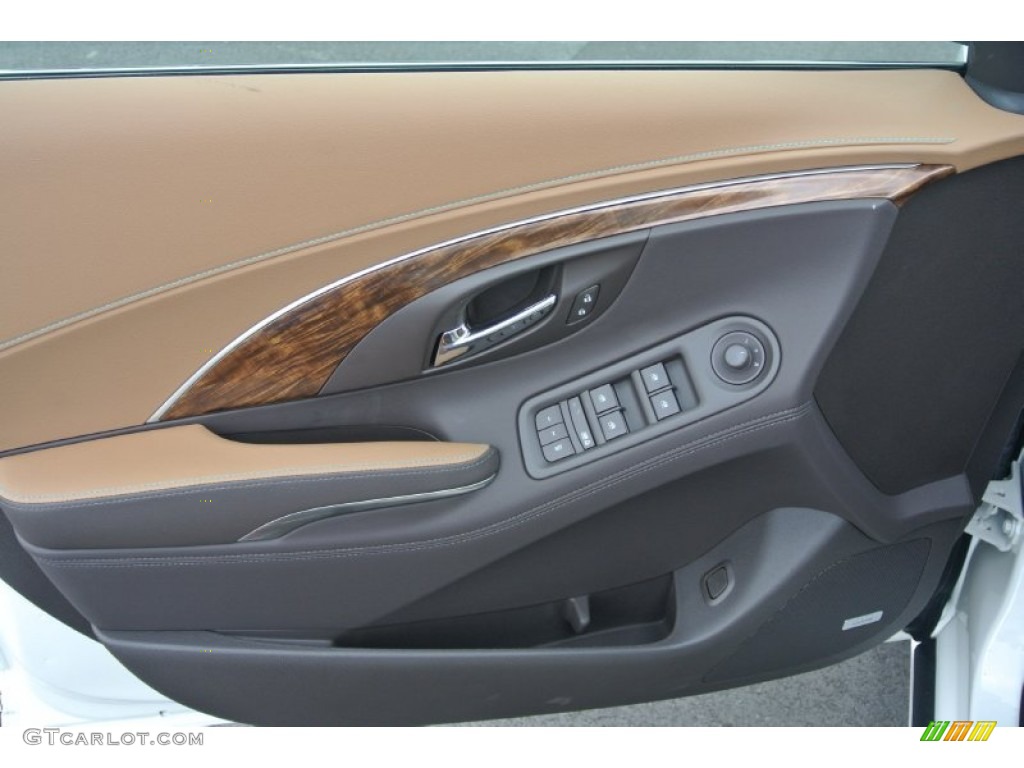 2014 Buick LaCrosse Leather Choccachino Door Panel Photo #87327244