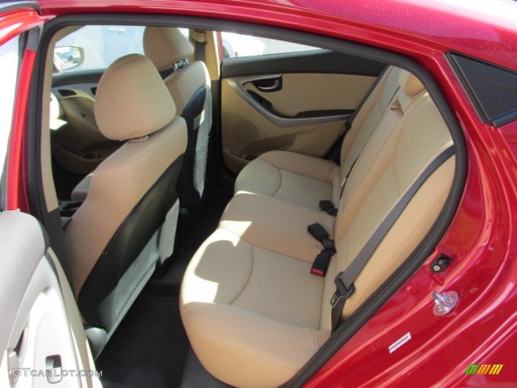 2013 Elantra GLS - Red / Beige photo #14