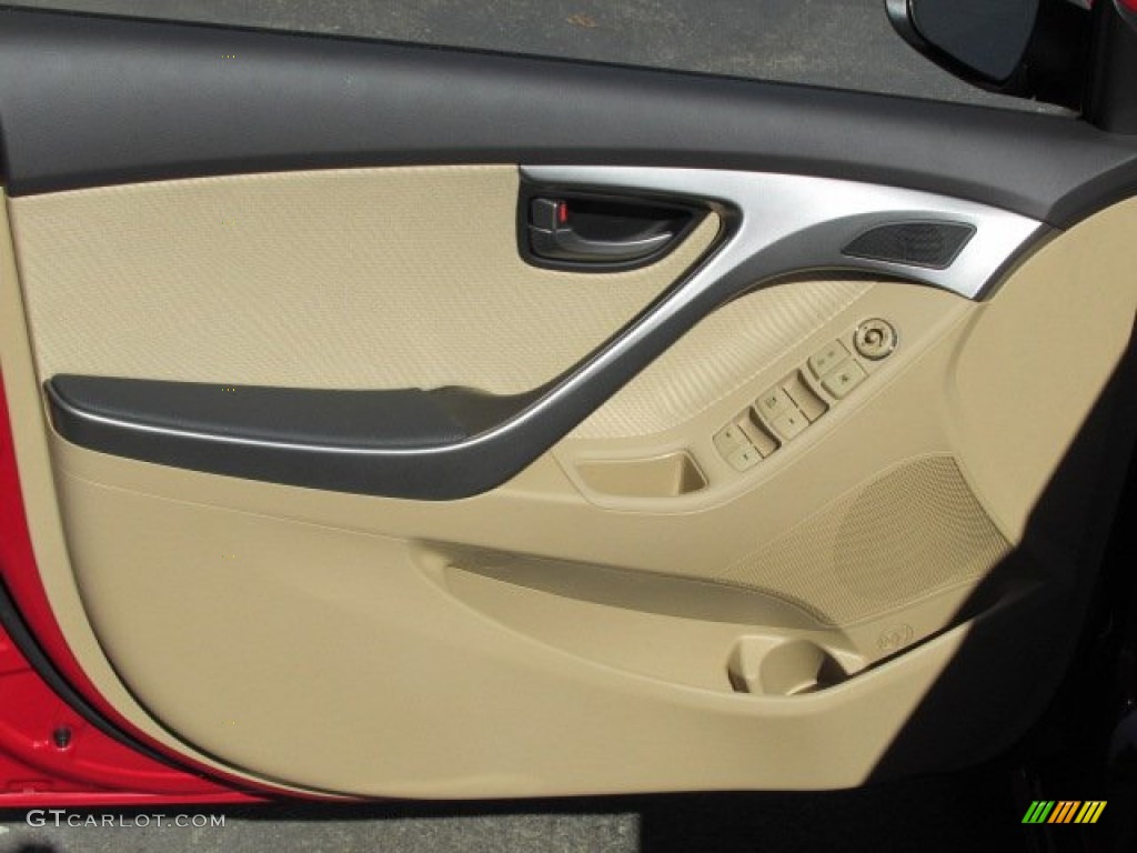 2013 Elantra GLS - Red / Beige photo #7