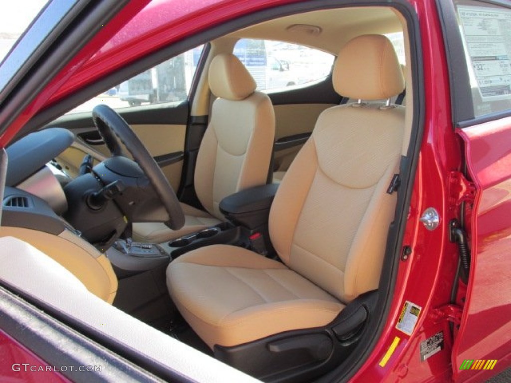 2013 Elantra GLS - Red / Beige photo #9