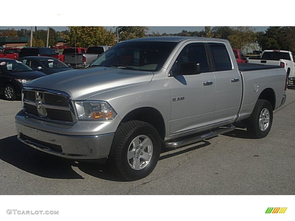 2010 Ram 1500 SLT Quad Cab 4x4 - Bright Silver Metallic / Dark Slate/Medium Graystone photo #1