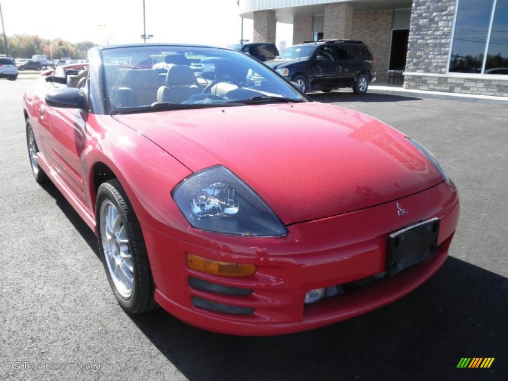 2001 Eclipse Spyder GT - Saronno Red / Tan photo #2