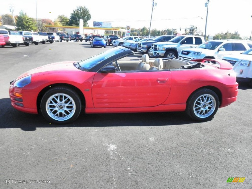 2001 Eclipse Spyder GT - Saronno Red / Tan photo #4