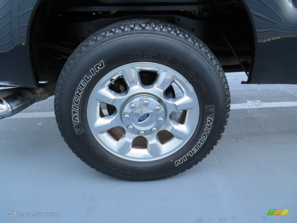 2011 F250 Super Duty Lariat Crew Cab 4x4 - Tuxedo Black Metallic / Black Two Tone Leather photo #16