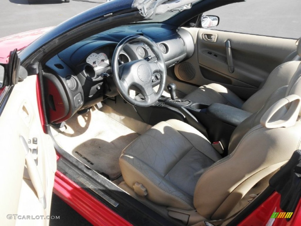 2001 Eclipse Spyder GT - Saronno Red / Tan photo #7