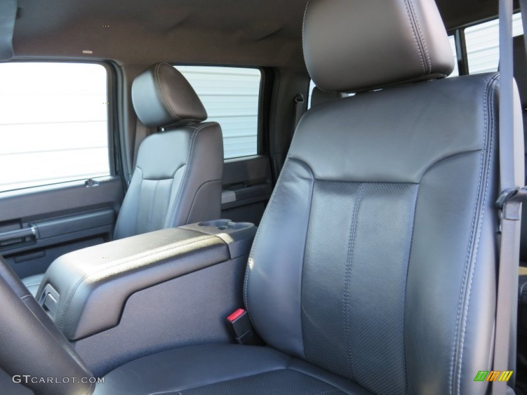 2011 F250 Super Duty Lariat Crew Cab 4x4 - Tuxedo Black Metallic / Black Two Tone Leather photo #38
