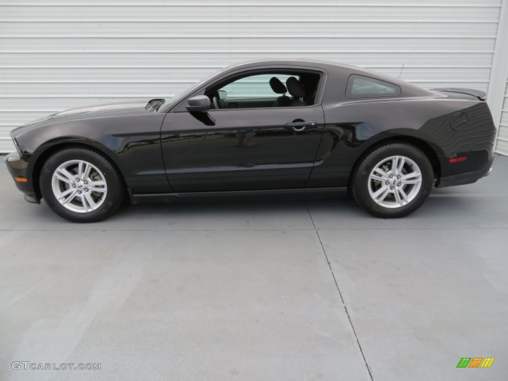 2011 Mustang V6 Premium Coupe - Ebony Black / Charcoal Black photo #7