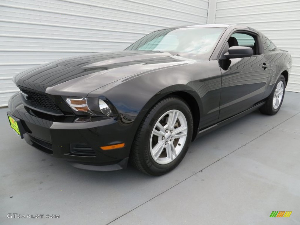 2011 Mustang V6 Premium Coupe - Ebony Black / Charcoal Black photo #8