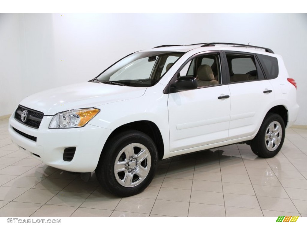 2011 RAV4 I4 4WD - Super White / Sand Beige photo #3