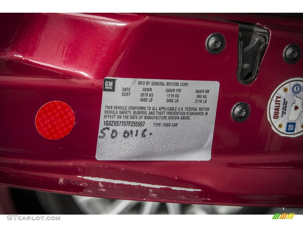 2007 Aura XR - Berry Red / Black photo #19