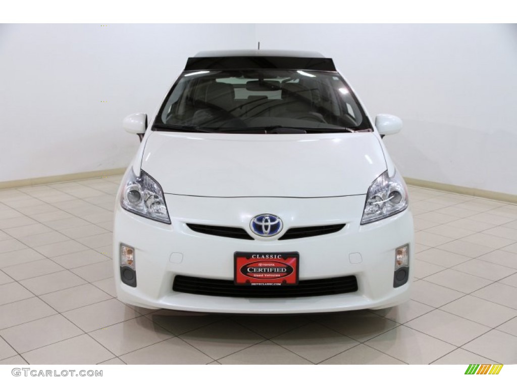 2010 Prius Hybrid IV - Blizzard White Pearl / Dark Gray photo #2