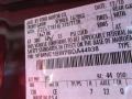 UK: Royal Red Metallic 2011 Ford E Series Van E150 XL Passenger Color Code