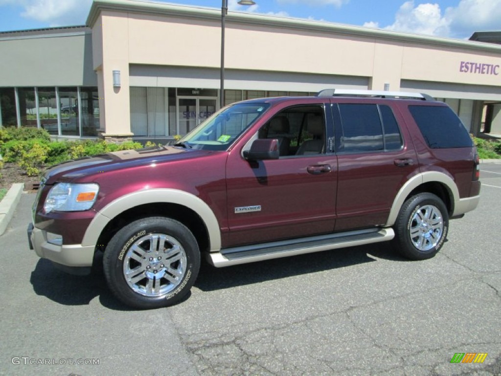 2006 Explorer Eddie Bauer 4x4 - Dark Cherry Metallic / Camel photo #3