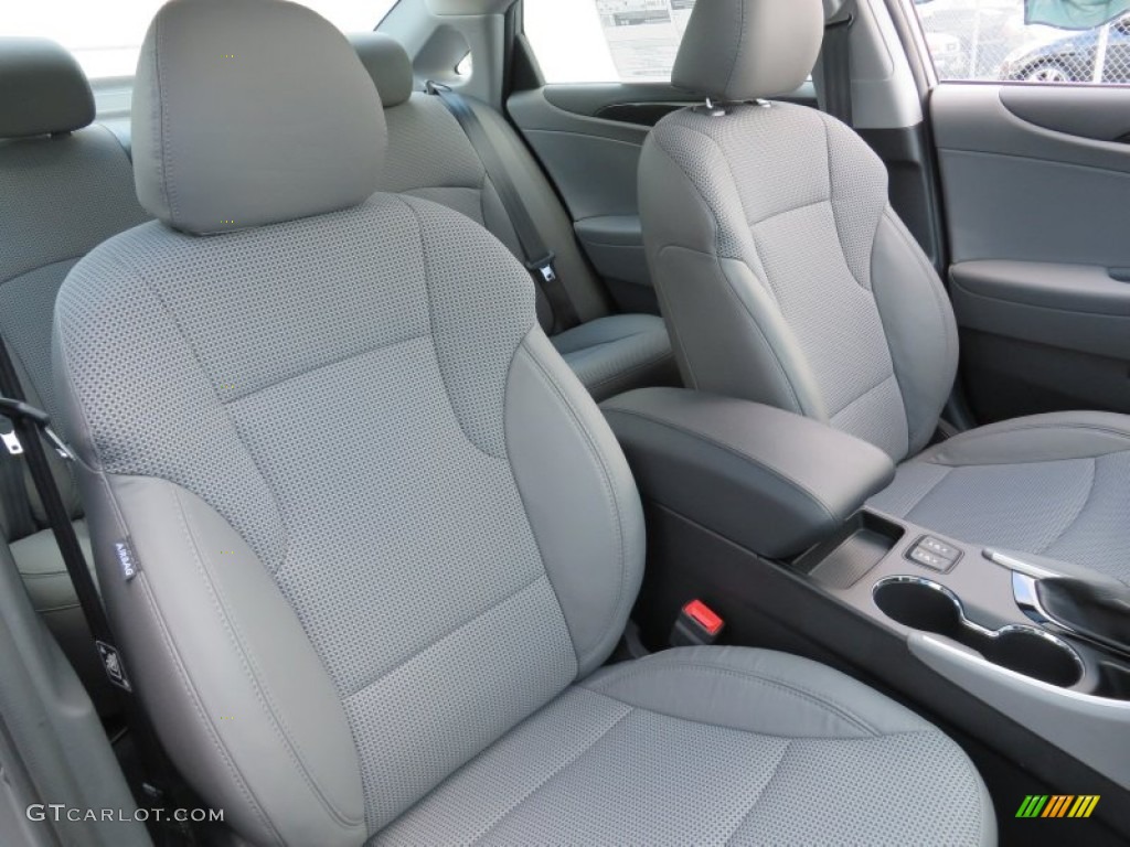 Gray Interior 2014 Hyundai Sonata SE Photo #87337507