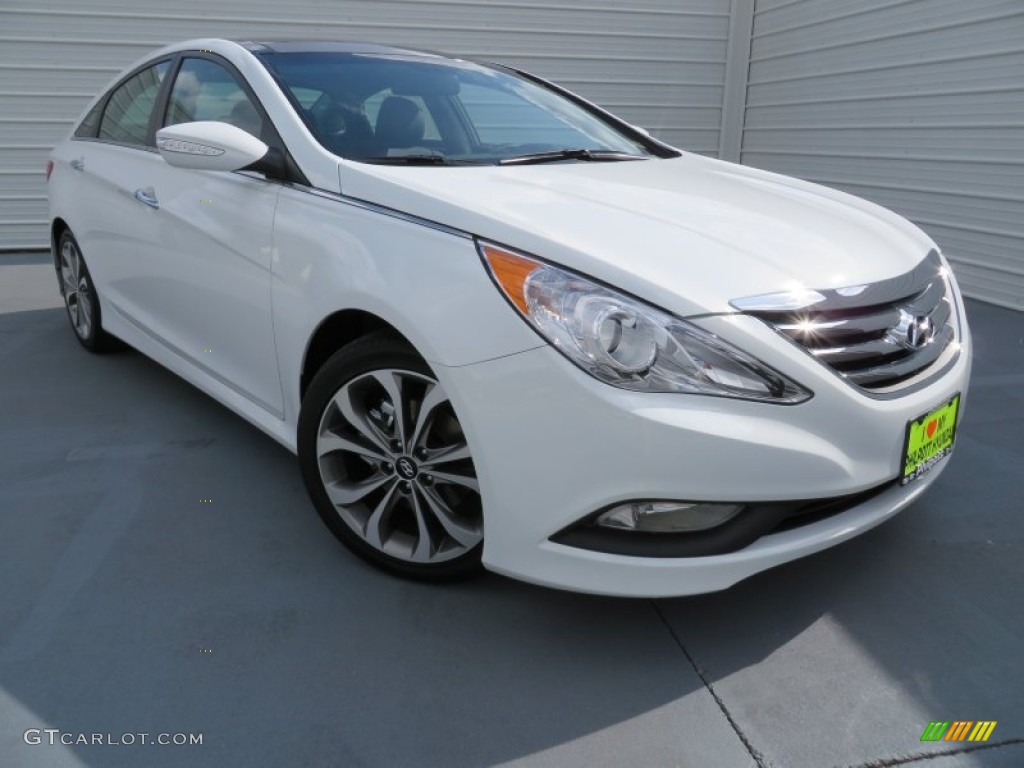 2014 Sonata Limited 2.0T - Pearl White / Black photo #1
