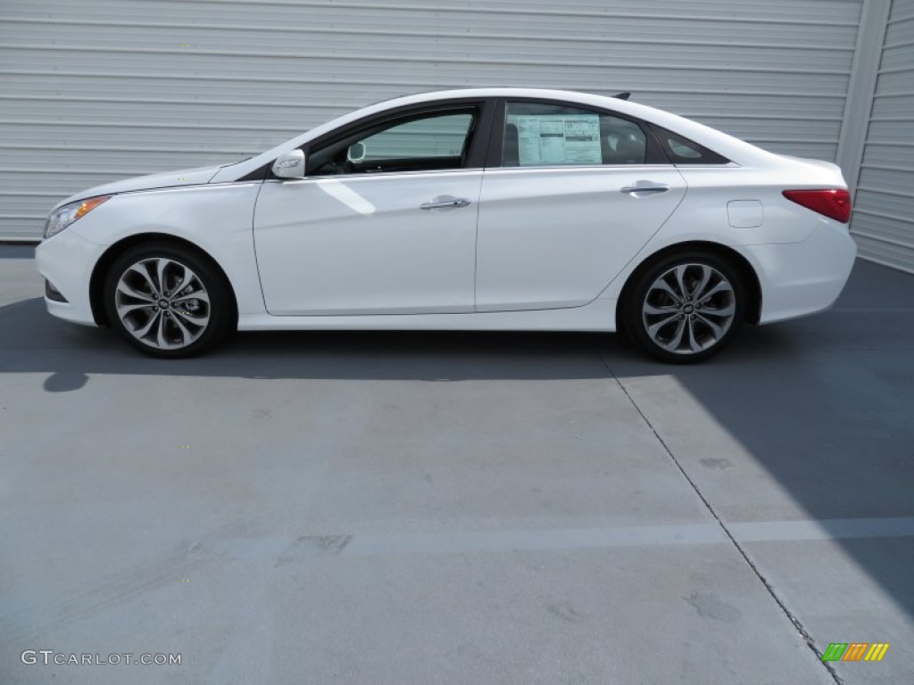 Pearl White 2014 Hyundai Sonata Limited 2.0T Exterior Photo #87338983