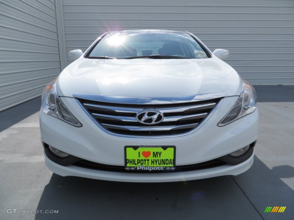 2014 Sonata Limited 2.0T - Pearl White / Black photo #8