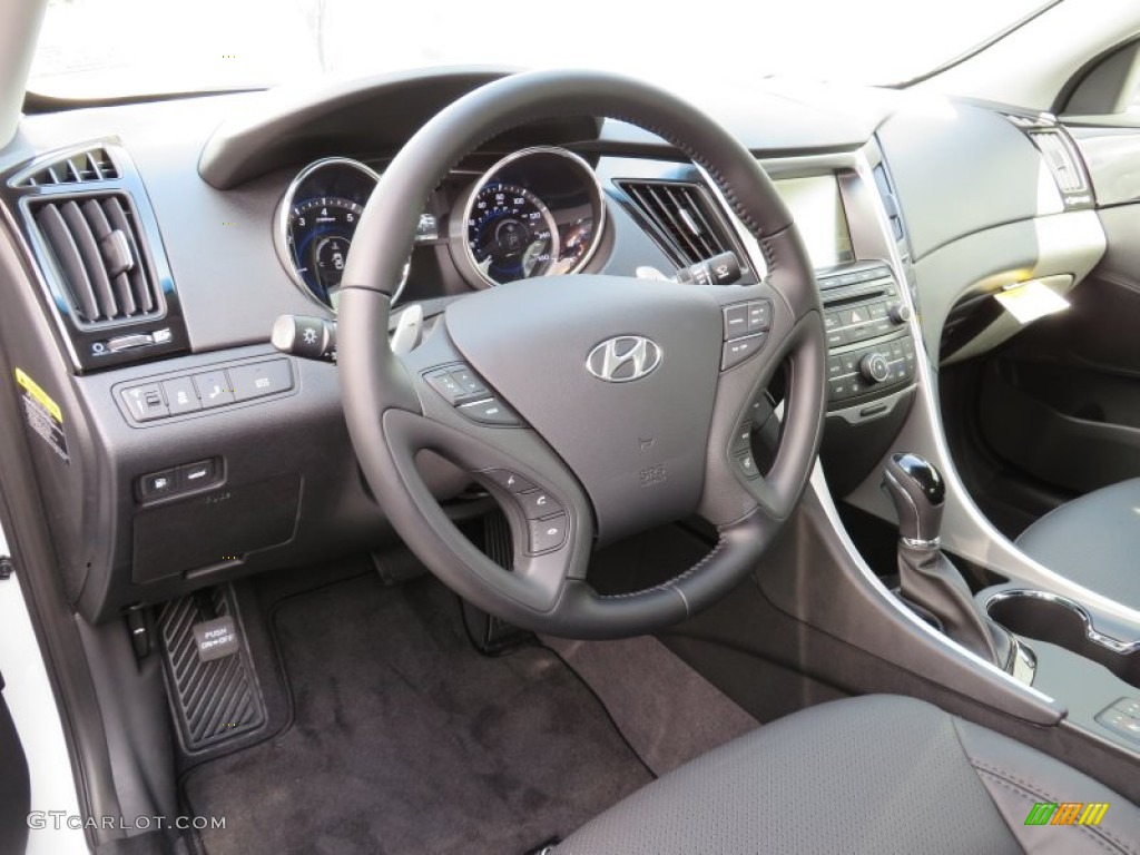 2014 Sonata Limited 2.0T - Pearl White / Black photo #25
