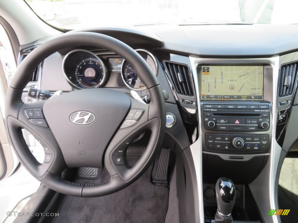 2014 Hyundai Sonata Limited 2.0T Black Dashboard Photo #87339253